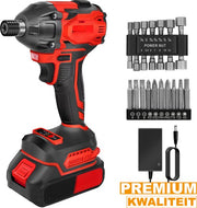 Draadloze Slagmoersleutel Ravon - 2-in-1 - 1/2" Driver Borstelloos, 2500 RPM Elektrische Sleutel, Maximaal Koppel 1500 Nm + Batterij