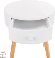 Bolt Edge Ladekast - Modern - Nachtkastje - Bureau - Wit - 38x38x48cm
