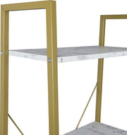 Bolt Edge Boekenkast Foki - 4 Lagen - Wit Goud - Marble Look - Woonkamer - Vintage