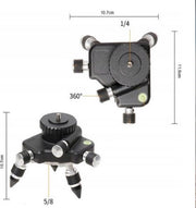 Happyment Level Stand 360 Graden Roteerbaar - Kruislijnlaser - Houder voor Laser - Afstandmeter - Met Statief - Laser Waterpas - Laserwaterpas - Statief Laser
