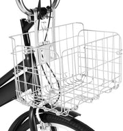 Driewieler London - 7 versnellingen - Fiets voor volwassenen en senioren - 24 Inch - Opvouwbare - Verstelbaar - Met mand - Voorrem - Zwart - 120KG