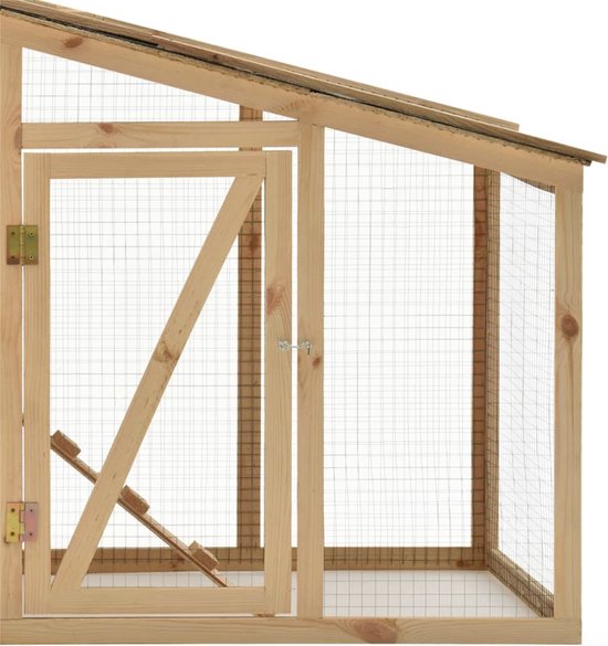 Happyment Houten Kippenhok - Knaagdieren hok - Knaagdier - Konijn - Kooi