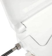 Niet-Elektrische Bidettoiletbril - Voor Achter Wassen - Wit, D-vormig en Comfortabel - Dubbel Mondstuk - Voor Langwerpige Toiletten