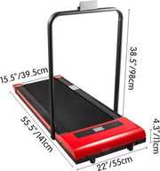 Happyment Loopband - 100KG - Hardloopband - Rood - 141x 55x 98cm - 500W - 1/6kmh