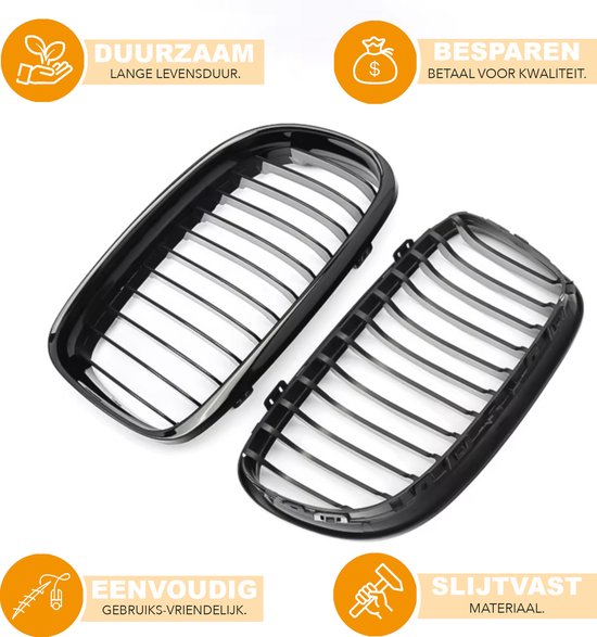 Voorbumper - Voor BMW E46 325CI/330CI Coupe 1999-2002 - Auto accessoires - Niergrille - Front grille - Mat Zwart