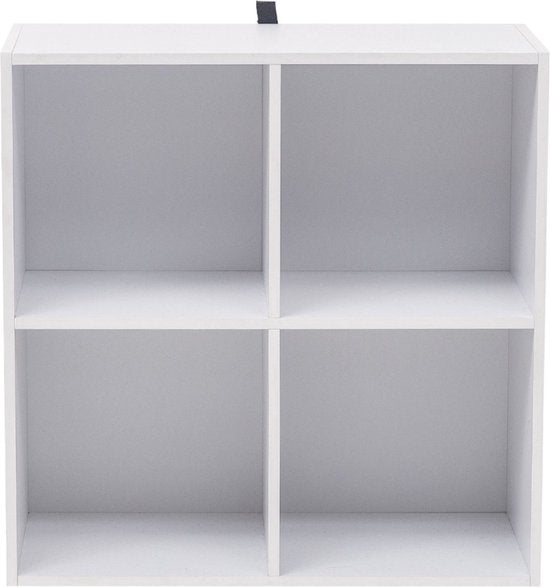 Bolt Edge Boekenkast - 4 vakken - Wit - Hout - MDF