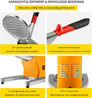 Happyment Ijscrusher Deluxe - Zilver - Smoothie maker - Slush maker- Cocktail ijs - RVS