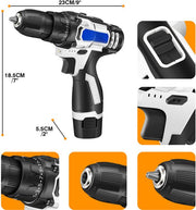 Accuboormachine 2-in-1 - Elektrische Spin-Schrobborstel - Inclusief Accu, Oplader & 6 Borstels - 25+1 Koppelinstellingen