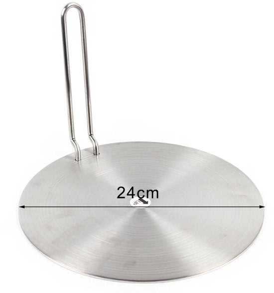 Inductiekookplaat Warmteverdeelplaat met Handvat - Voor IJzeren & Keramisch Kookgerei - 3-Laags Warmteverspreider - Keukenaccessoire voor Alle Kookplaten