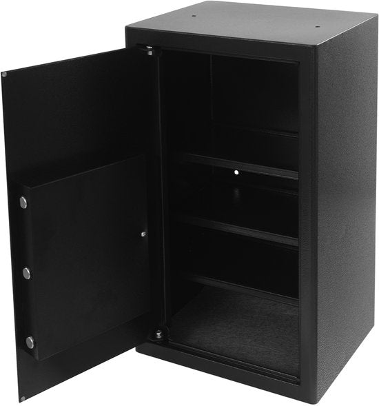 Kluis - Voor Slaapkamer, Studeerkamer en Magazijn - 60L Veiligheidsbox - met Sleutels - Zwart
