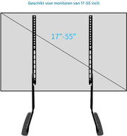 Universele TV Standaard - Voor 17"-55" inch - Tv kast - 600x400mm - Beugel staand