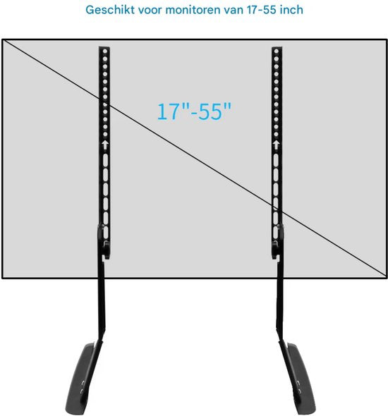 Universele TV Standaard - Voor 17"-55" inch - Tv kast - 600x400mm - Beugel staand