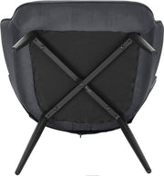 Bolt Edge Fauteuil Deluxe met Hocker - Donkergrijs Corduroy - Woonkamerstoel met armleuning en voetenbank