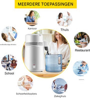 Happyment Destilleerapparaat 4L- Distiller - Destilleer Ketel - Destilleren - Waterontharder - Water - Vergister