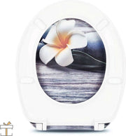 Bolt Edge Toiletbril - Bloemenprint - Antibacterieel - Softclose - Universeel ontwerp