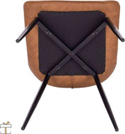 Eetkamerstoelen - Bruin - Armleuning - PU Leer - Kuipstoel - Set van 2