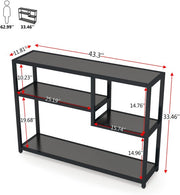 Console tafel Dolia - Zwart - Wandtafel - Sidetafel - Dressoir - Hout- Haltafel - Woonkamer of hal - 110cm