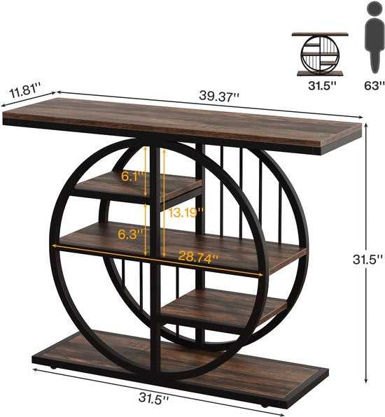 Consoletafel Avira - Haltafel - 100cm - Wandtafel - Gang of woonkamer - Bruin
