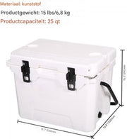 Koelbox 27L - Frigo Vriezer - Isolerend - Koelkast - Elektrische draagbare frigobox - Auto 12/24V - Camping - Tot -20°C