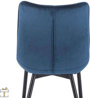 Eetkamerstoelen - Velvet Blauw - Kuipstoel stijl - Set van 2, 4 of 6