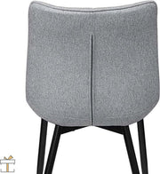 Happyment Luxe Eetkamerstoelen - Lichtgrijs - Fauteuils met armleuning - Woonkamerstoelen - Keukenstoelen - Kuipstoel - Linnen - Set van 2