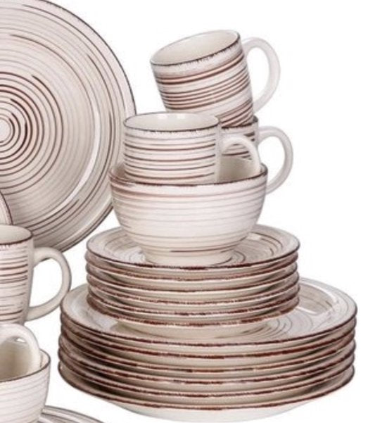 Happyment Serviesset 8 personen - 32 delig - Borden - Keramisch servies