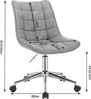 Bolt Edge Deluxe Ergonomische Bureaustoel - Kunstleer - Met voetsteun - Grijs - In hoogte verstelbaar
