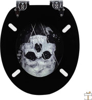 Happyment Antibacteriële Toiletbril Skull - Toiletbrillen - Met Softclose - Universeel - WC Bril – Toiletzitting