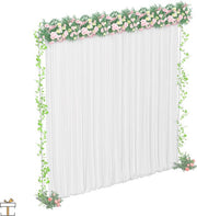 Happyment Bruiloft decoratie - Vierkant - Backdrop frame - Rozenboog - Boog - Versiering accessoires - Wit