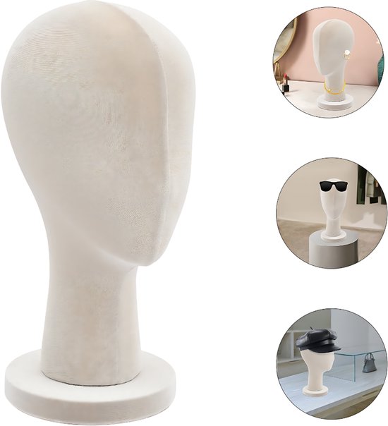 Female Mannequin Hoofd - Voor het tonen van pruiken en hoeden - Beige