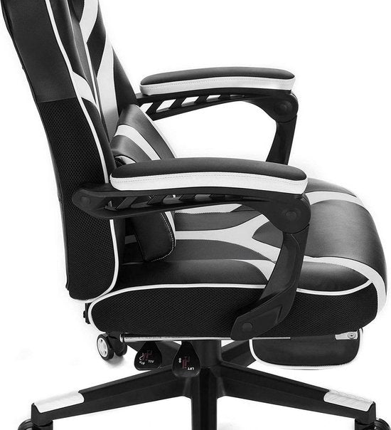 Bolt Edge Gamestoel - Wit - Ergonomisch - Met voetsteun - Verstelbaar - Gaming chair