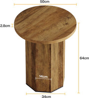 Ronde bijzettafel - Voor Woonkamer - Bank - Binnen - Bruin