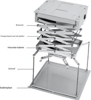 Beamer plafondbeugel - Met afstandsbediening - Projector lift - Beamer Plafondlift - 1 M Gemotoriseerd - Projector houder - 7KG Laadvermogen