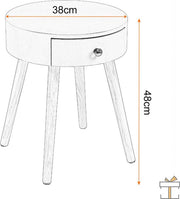 Bolt Edge Ladekast - Modern - Nachtkastje - Bureau - Wit - 38x38x48cm