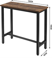 Bartafel - Industrieel - Hout en metaal - Rechthoekig - 100x40x100cm