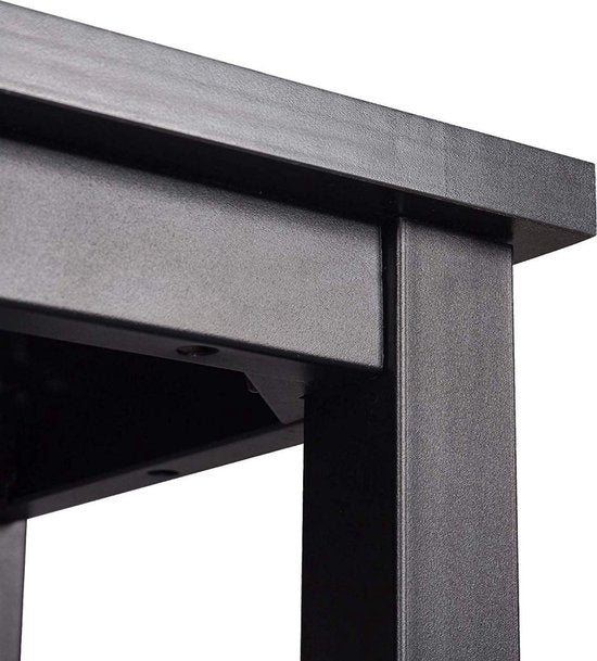 Happyment Bartafel Paris - Zwart - Voor binnen - Keuken - Hout - Metaal - Rechthoekig - 120x40x100cm