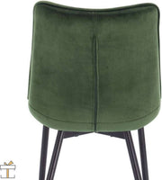 Happyment Luxe Eetkamerstoelen - Velvet Groen - Woonkamerstoelen - Keukenstoelen - Kuipstoel - Set van 2, 4 of 6