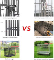 Hondenbench Milano - 95CM - Hondenhok - Metaal - Kennel - Op wielen