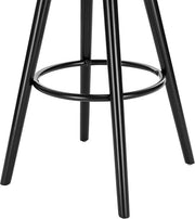 Barkruk Modern Hilton - Industrial - Antraciet - Barkrukken set van 1 - Barstoel Kruk - Barstoelen met rugleuning - Keukenstoel - Stof