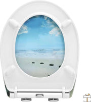 Toiletbril - Strand print - Antibacterieel - Softclose - Universeel ontwerp
