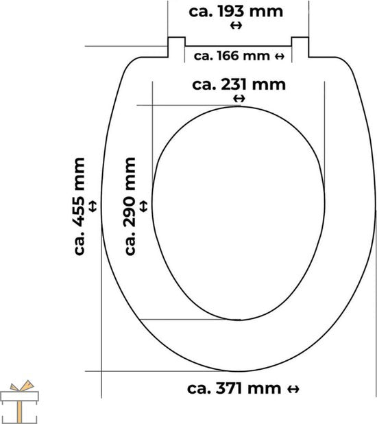 Happyment Toiletbril Antibacteriële - Met Softclose - Universeel - Toiletbrillen met boot print - WC Bril - Toiletzitting