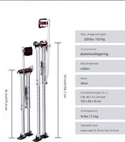 Aluminium Werkstelten - Verstelbare stelten 91-126cm - Anti slip - Voor schilders of stucadoors - Theater - 103 kg