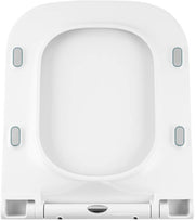 Vierkante Toiletzitting Wit Soft Close - UF WC Deksel met Antibacteriële Coating & Quick Release - Hygiënisch & Eenvoudig te Reinigen