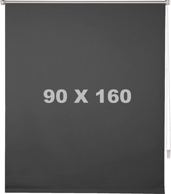 Happyment Luxe Rolgordijn Antraciet - 90x160cm - Luxaflex - Rolgordijnen verduisterend - Isolerend - Zonder of met boren