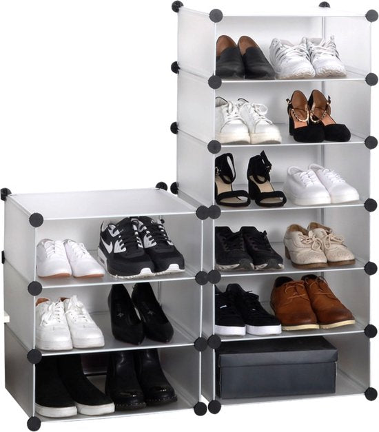 Happyment Luxe Sneakerbox - Wit - 10 stuks - Schoenenbox - Schoenenrek - Opbergbox - Schoenendoos - Opbergsysteem