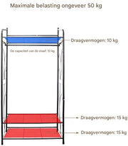 Moderne kledingkast Valora metaal - Kledingrek - Goud - Met kledingroede voor hal, slaapkamer of woonkamer - 80cm