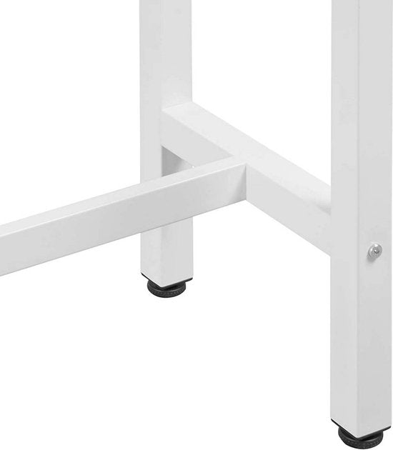 Happyment Bartafel Devino - Wit - Voor binnen - Rechthoekig - Hout - Metaal - 100x40x100cm