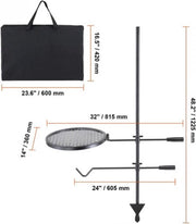 Roterende Grill - BBQ Grillwagen accesoires - Dubbellaags Kookrooster Grillrek 6 kg - Grill rooster