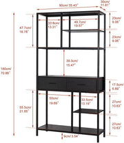 Boekenkast XL Milano - 4 Lades - Boekenrek - Woonkamer, slaapkamer en kinderkamer - Hout - 180x90cm