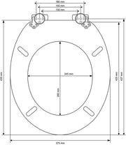 WC-bril - Toiletbril – Voor Toilet & Badkamer – Soft-Close - Houtlook